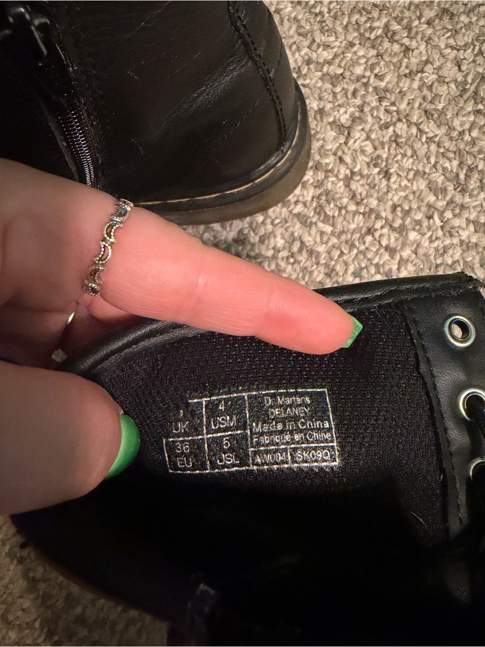 Dr. Martens Black Combat Boots - Picture 4 of 8